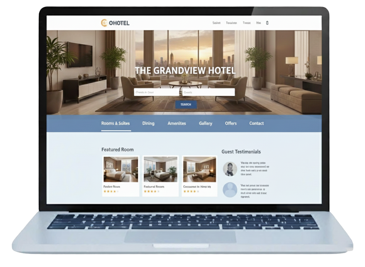 Anh minh họa website khách sạn